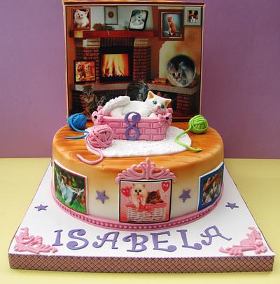 cake for a girl...loving cat! - Cake by COMANDATORT