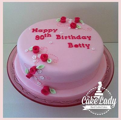 90th Birthday Cake for Nanny x - Cake by The Cake Lady