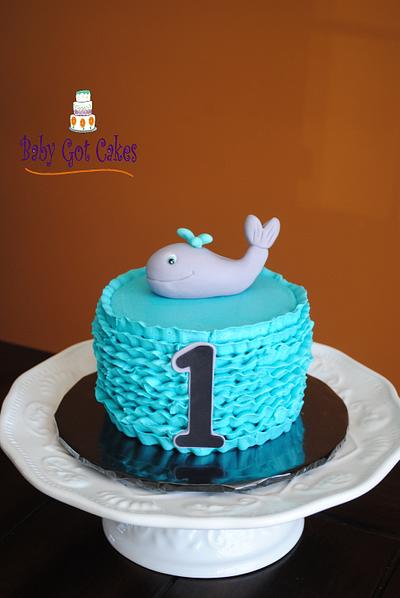 Whale Smash Cake - Cake by Baby Got Cakes