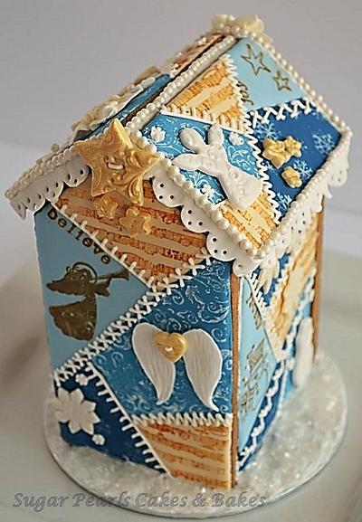 Crazy Quilt Gingerbread House - Cake by SugarPearls