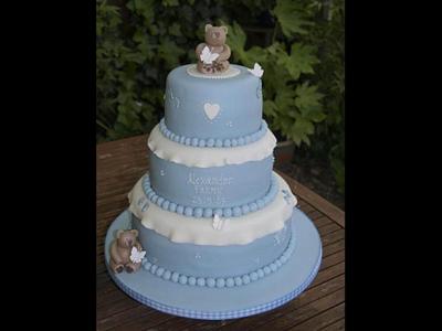 Christening cake with bears - Cake by Alisonarty