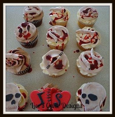 Gory Halloween Cupcakes. - Cake by Lior's Cake Designs