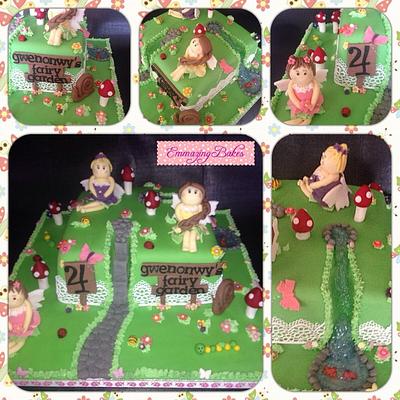 Fairy garden cake with waterfall - Cake by Emmazing Bakes