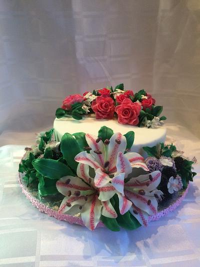 Pme flowers final piece - Cake by Chantal den Uyl