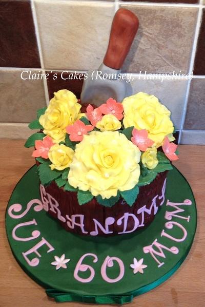 Flower planter  - Cake by Claire's Cakes (Romsey, Hampshire)