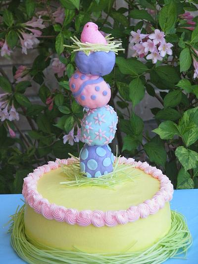 Easter Egg Cake - Cake by sweetpeacakemom