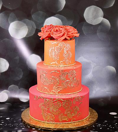 Mehndi inspired cake  - Cake by soods
