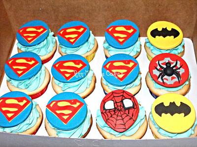 Super Hero Cuppies - Cake by Ann-Marie Youngblood