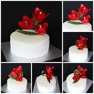 RED tulips - Cake by Anka