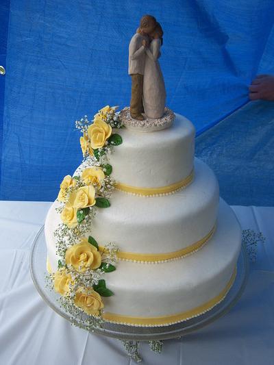 simple wedding cake  - Cake by sweettooth