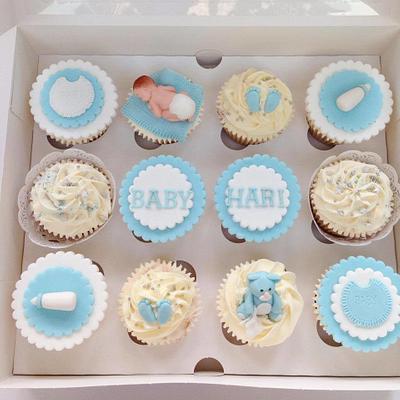 New Baby Boy Cupcakes - Cake by Claire Lawrence