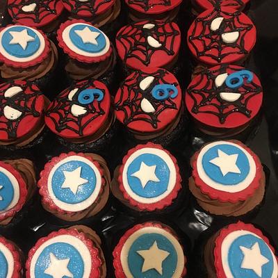 Marvel theme cupcakes  - Cake by TheBakersGallery