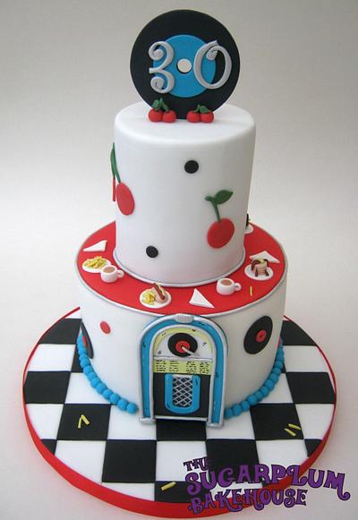 Retro Diner Themed 30th Birthday Cake! - Cake by Sam Harrison