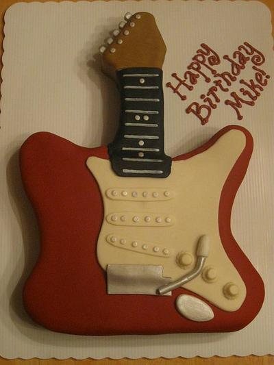 Fender Stratocaster Cake - Cake by Becky Pendergraft