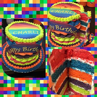 rainbow cake - Cake by justforyoucakes