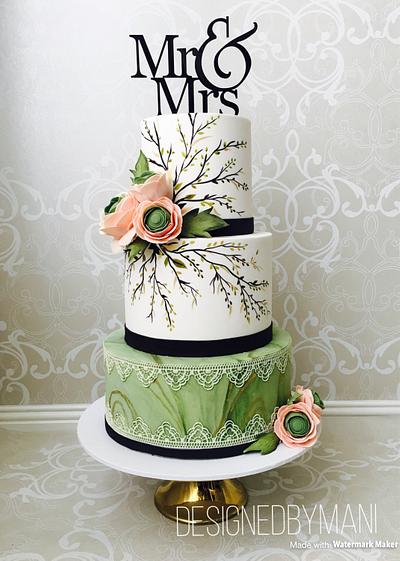 Mr & Mrs wedding cake - Cake by designed by mani
