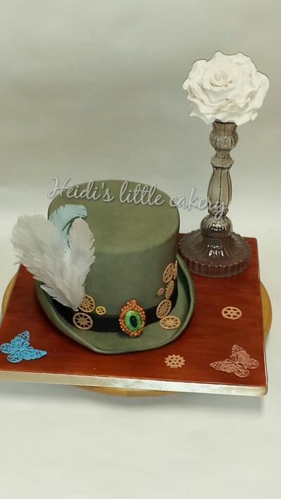 steam punk theme top hat - Cake by Heidi's little cakery