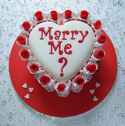 Valentine Proposal / Message Cake - Cake by Mandy's Sugarcraft