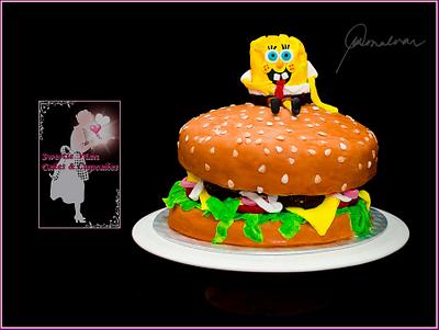 Spongebob’s Krabby Patty Fondant Cake - Cake by Vian