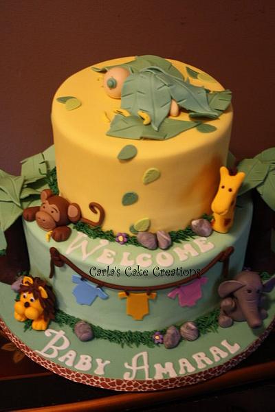 Jungle Theme baby shower cake - Cake by Carla