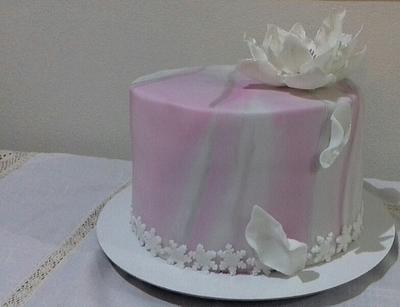 Pink and white - Cake by Ellyys