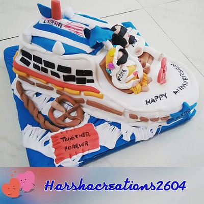 cruise theme cake  - Cake by harshacreations2604