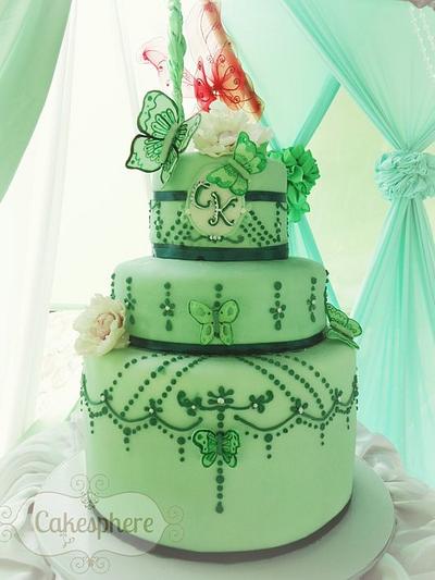 Green Wedding - Cake by Cakesphere