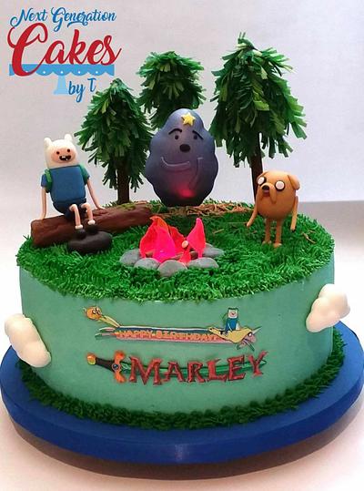 Adventure Time Camping - Cake by Teresa Davidson