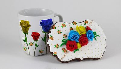 Cookie with flowers - Cake by Juillett