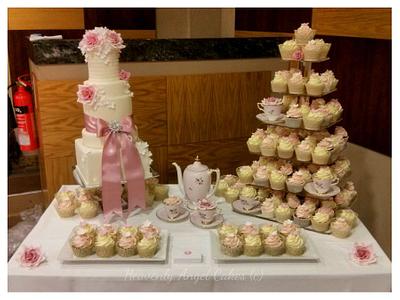 Vintage Wedding dessert table - Cake by Heavenly Angel Cakes