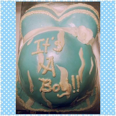 pregnant belly!! it's a boy!!! - Cake by loulou513