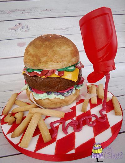 A burger so sweet.... - Cake by M&G Cakes