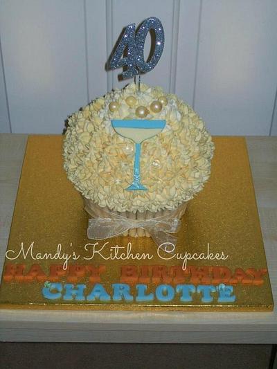 Diamonds & Champagne Giant Cupcake - Cake by Mandy Morris