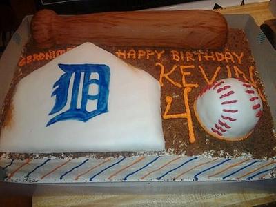 Detroit Tigers Baseball Cake - Cake by Erika Lynn Cain