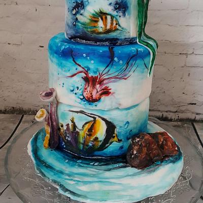 Under the sea Dummy Cake - Cake by Crookedcakeartist
