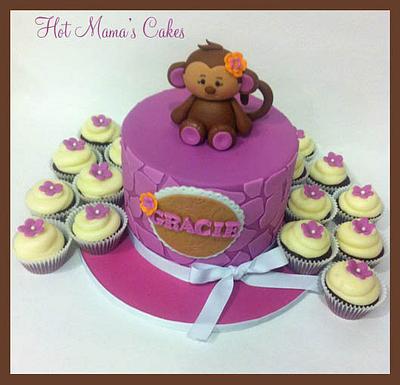Monkey baby shower - Cake by Hot Mama's Cakes