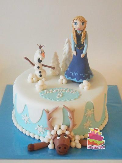 Frozen cake Anna - Cake by Liliana Vega