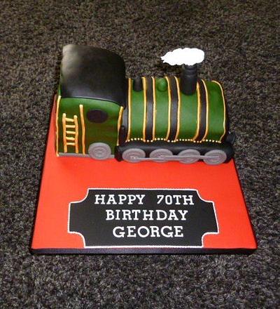Train 70th Birthday Cake - Cake by Simply Baked Magical Moments