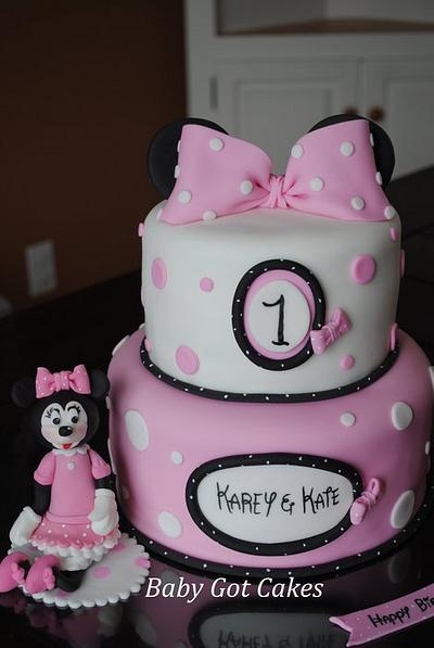 Minnie Mouse Two Tier - Cake by Baby Got Cakes