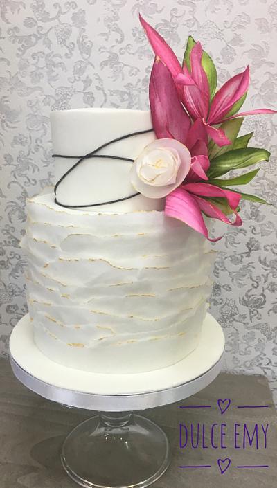Wedding wafer paper cake - Cake by Emy
