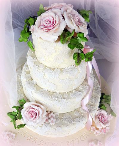 Wedding Lace cake - Cake by Sugar&Spice by NA