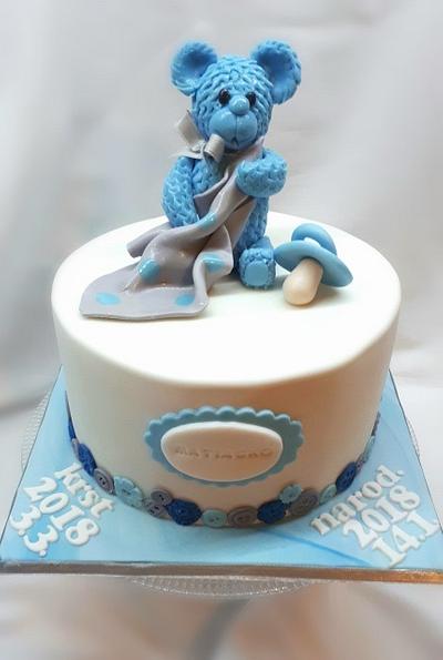  Baptism with a blue teddy bear - Cake by Kaliss