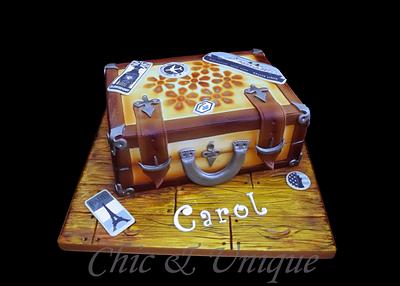 Shabby Chic Suitcase - Cake by Sharon Young
