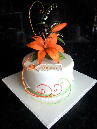 Tiger Lilly Birthday Cake - Cake by Zlatina Lewis Cake Boutique