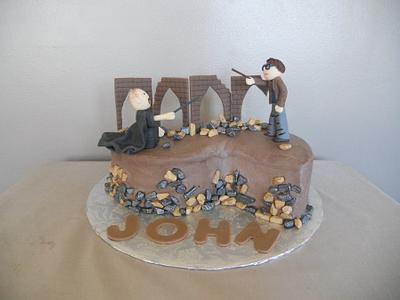 Harry Potter VS Voltimort - Cake by Pamela Sampson Cakes