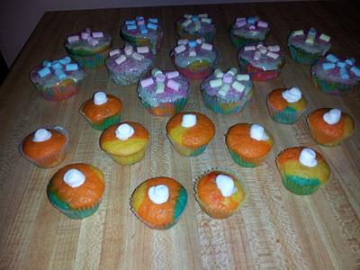 marshmallow rainbow cupcakes - Cake by Taima