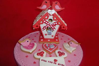 Wedding proposal  - Cake by cupcakeleen