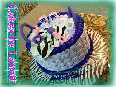 Basketweave Baby Shower - Cake by Lanett