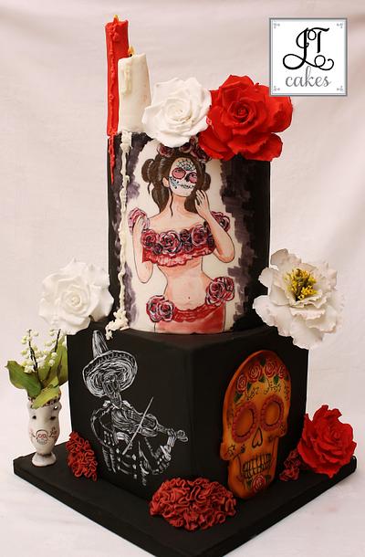 Shrine: Sugar Skulls Collaboration Cake - Cake by JT Cakes