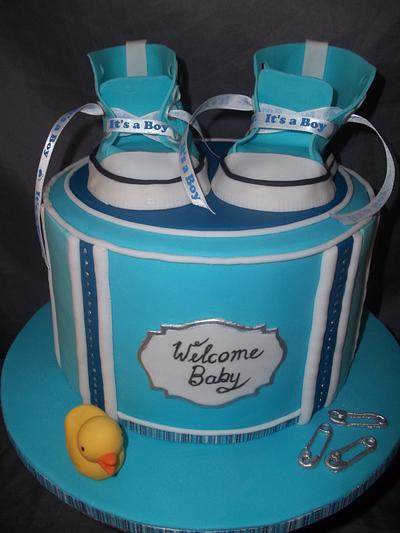 Baby shower cake for a boy - Cake by Willene Clair Venter